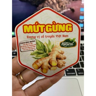 55 tem lục giác 7x8cm - mứt gừng