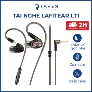 Tai nghe nhét tai có dây LAFITEAR LT1 nghe nhạc thể thao chơi game, tai nghe gaming có mic