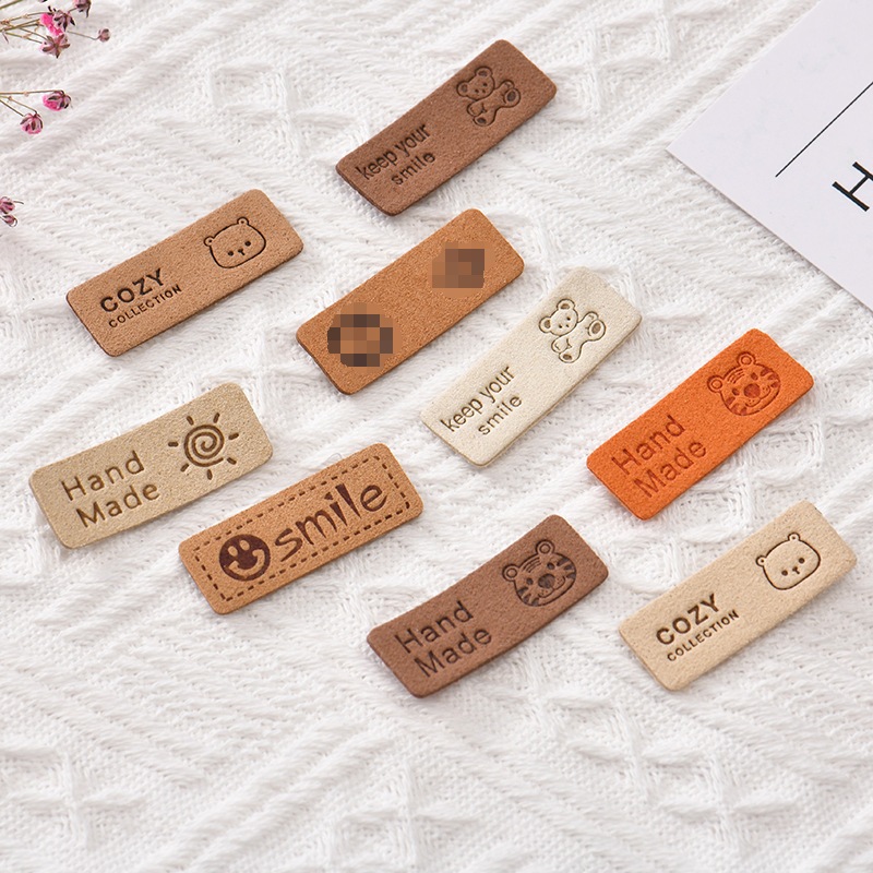 Tag quần áo tag da miếng da handmade phong cách hàn quốc