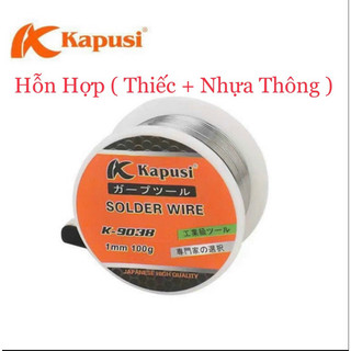 Cuộn thiếc hàn kapusi k-9038, 1mm 100g thiếc hỗn hợp nhựa thông mau dính