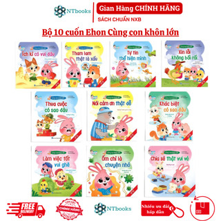 Sách Truyện tranh giao tiếp Cùng Con Lớn Khôn song ngữ 10 quyển cho bé