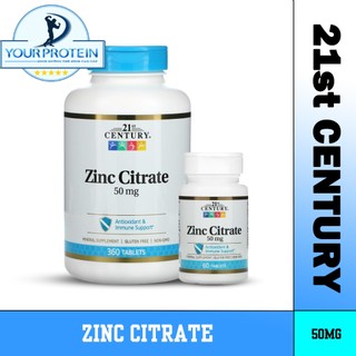 21st century - viên uống bổ sung zinc citrate 50mg