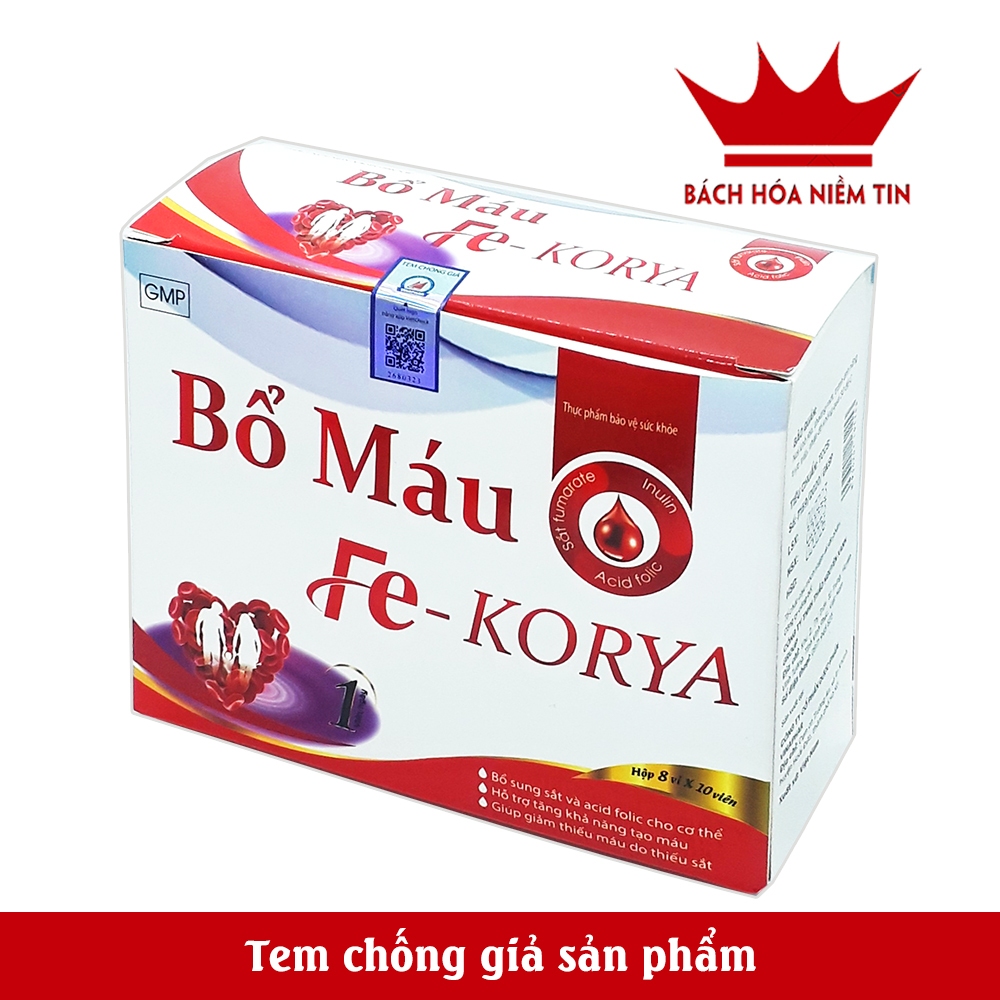 Viên Bổ máu FE GOLD EXTRA Bổ sung sắt, Acid Folic cho bà bầu và người thiếu máu - Hộp 80 viên - Chuẩn GMP