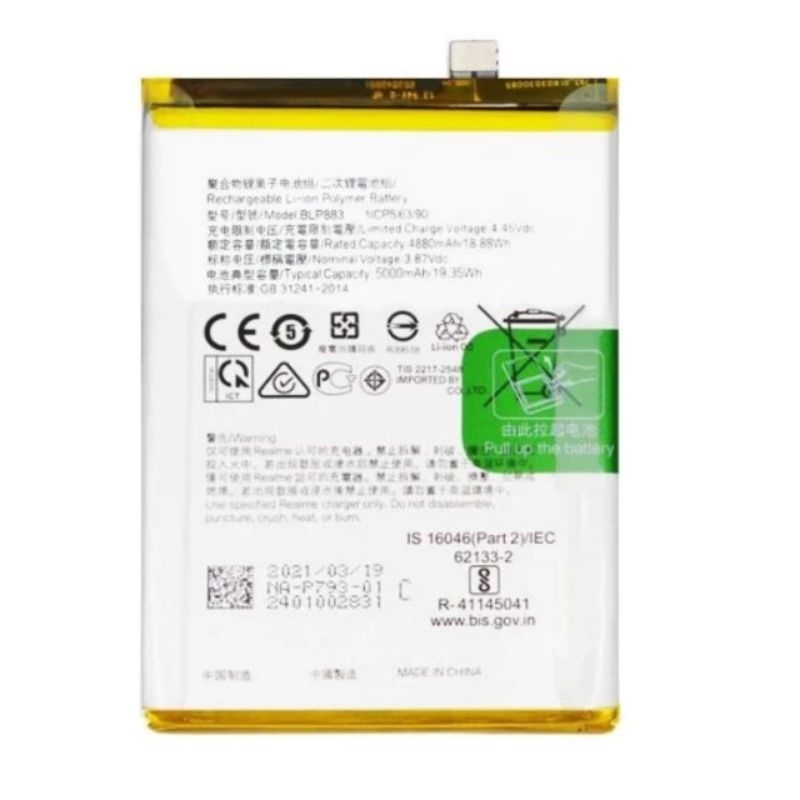 Pin cho máy Oppo Realme 8S 5G BLP883 bảo hành 6 tháng