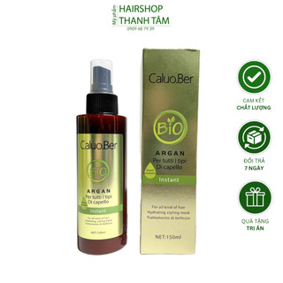 Xịt dưỡng xả khô Caluo.ber BIO ARGAN Instant Hydrating Styling Mask 150ml, chăm sóc, phục hồi tóc hư tổn | THANH TÂM