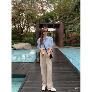 Quần ống suông zr màu be