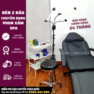 Đèn 2 râu chuyên dụng làm phun xăm, spa làm đẹp chuyên nghiệp, chính hãng bảo hành 24 tháng