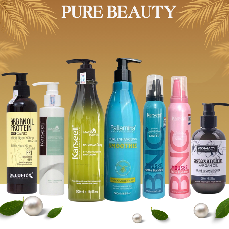 Kem xả khô gel tạo kiểu tóc uốn KARSEELL Naturally Curly 500ml phục hồi dưỡng ẩm tạo kiểu hippie xoăn xù mì xoăn lơi