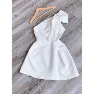 Đầm lệch vai 1 bên nơ