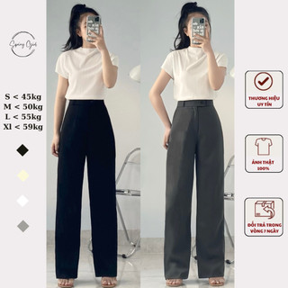 ( ảnh shop chụp ) Quần tây nữ dáng dài cạp cao đi học Spring Q09/P0K1