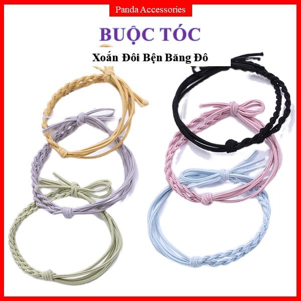 Dây cột tóc buộc tóc xoắn đôi bện băng đô BT008