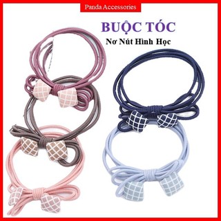 Dây cột tóc, buộc tóc nơ nút kẻ sọc nhiều màu BT012
