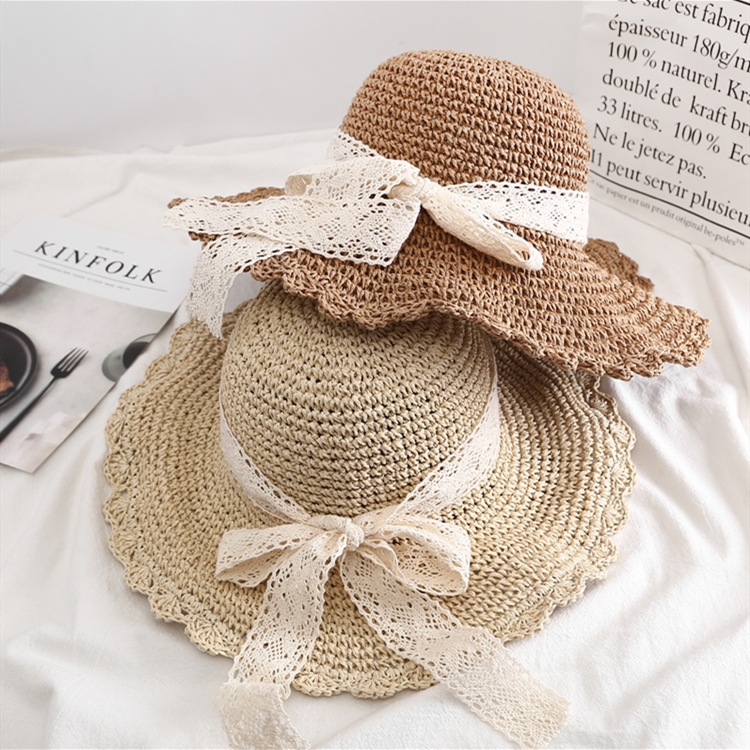 Nón cói mềm nơ ren mẹ và bé | BigBuy360 - bigbuy360.vn