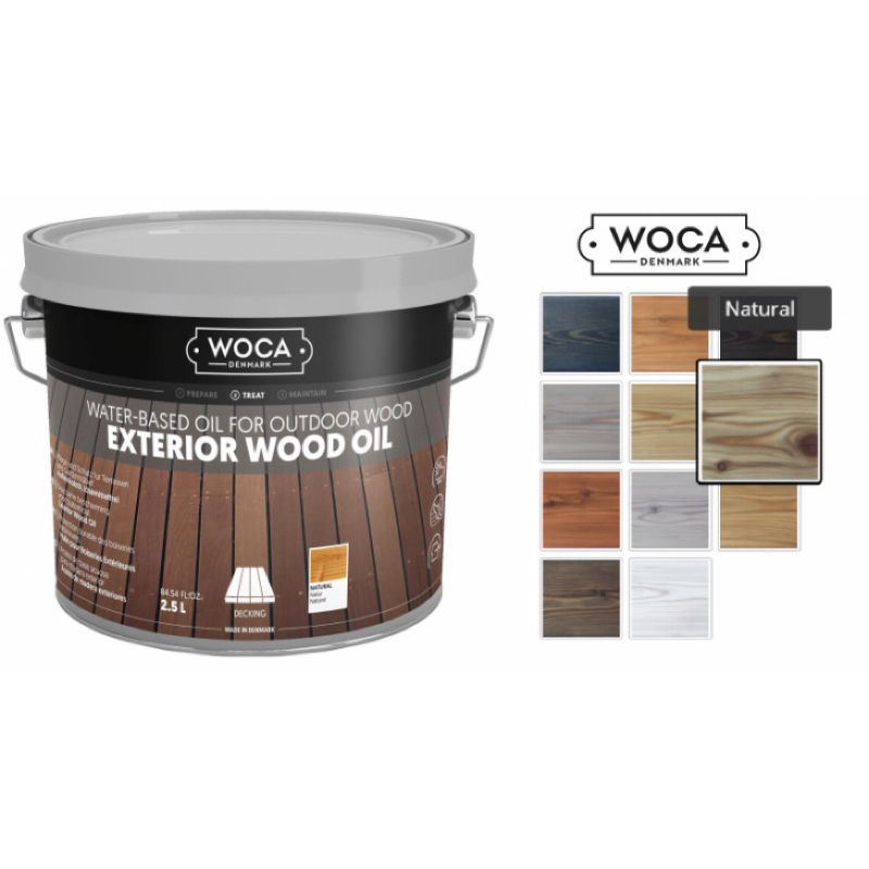 Woca Denmark Exterior Oil (Natural)- Dầu gỗ ngoại thất-(không màu)
