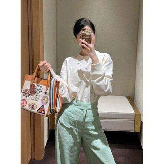 Túi Coach Field Tote 22 with Patches dây bản to màu sắc nổi bật