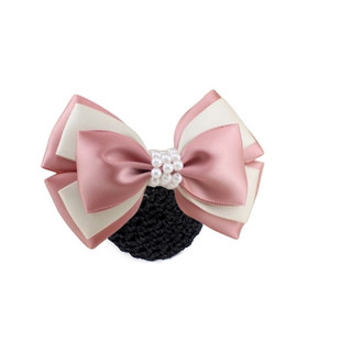 Kẹp búi lưới handmade màu hồng xinh xắn K82