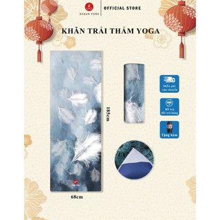 Khăn Trải thảm tập Yoga Pido cao cấp (Có 1 góc cài thảm) – Tặng kèm túi đựng