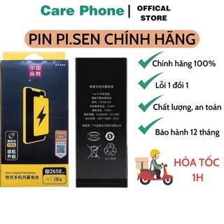  Pin Pisen Dung lượng  siêu chuẩn ổn định cho máy từ 7 tới 13promax- Hàng chính hãng -CarePhone 