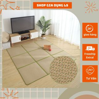 Thảm mây đan gấp gọn cao cấp dày dặn êm ái,trải sàn hoặc làm chiếu ngồi cực kì tiện lợi