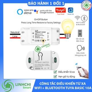 Công tắc thông minh điều khiển từ xa qua wifi, 3g, 4g tuya smart basic