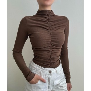 Áo Cổ Leo Dúm Thân - Áo ôm body dài tayTHESIS