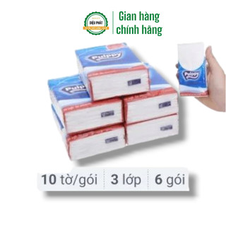 Khăn Giấy Bỏ Túi Pulppy Hương Quế 3 Lớp 6 Gói x 10 Tờ