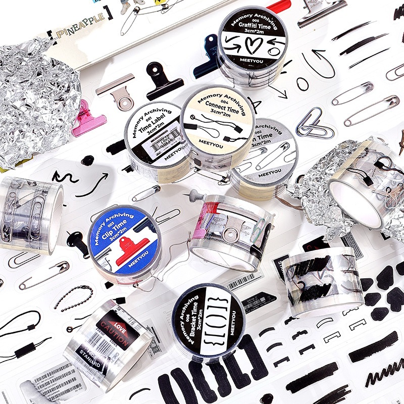 Cuộn sticker trang trí bullet journal Memory