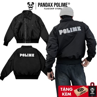 Áo khoác bomber varsity pilot jacket nam form rộng retro boxy vintage oversize trần bông y2k local brand Pandax Polime