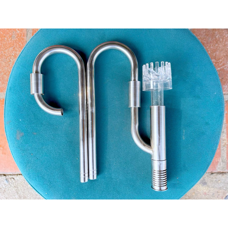 IN OUT Hút Váng mica xoay inox 304 fi12  cao tổng 24cm.