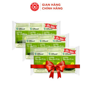 Combo 3 lốc rong biển lá kim tẩm dầu oliu O'Food