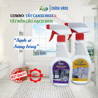 Tẩy cặn canxi vòi nước inox và tẩy bồn cầu, gạch men nhà tắm ố vàng, Faster Plus 500ml