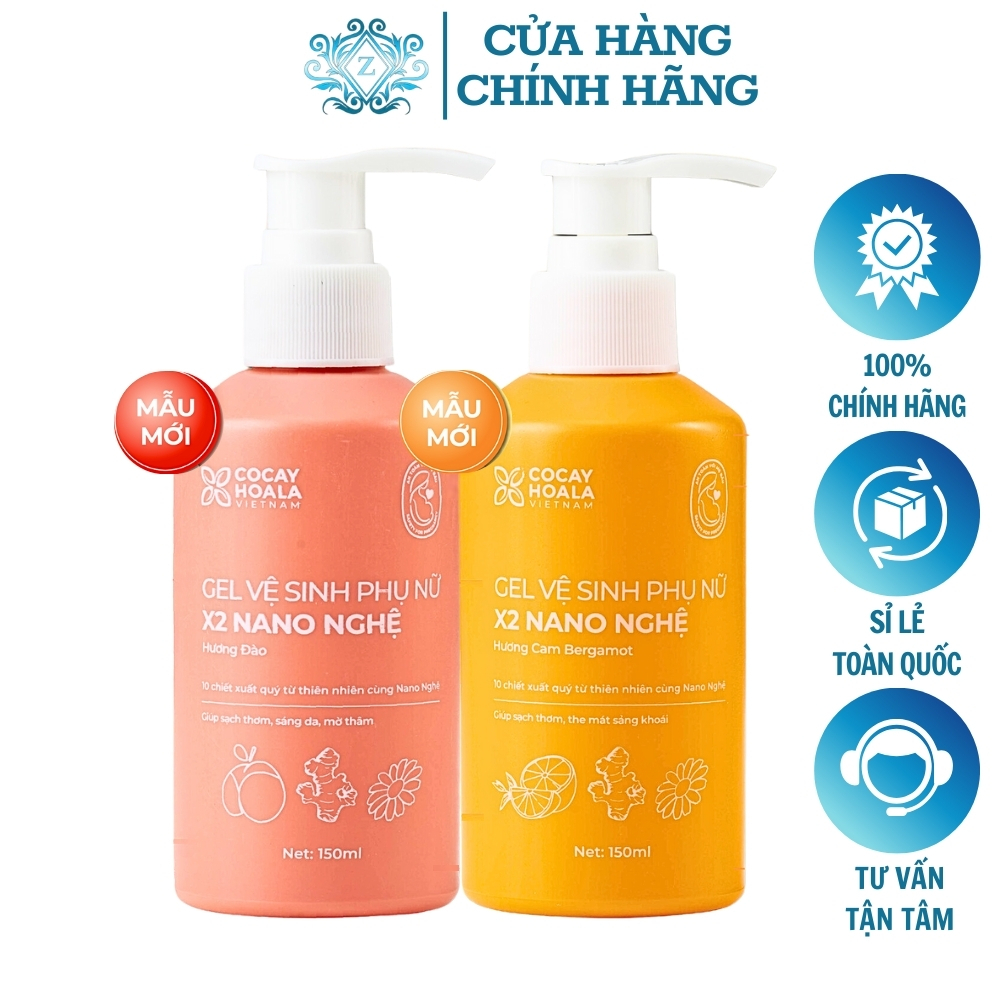 Dung Dịch Vệ Sinh Nữ Gel X2 Nano Nghệ Đào Cam Cocayhoala Chính Hãng Ddvs Hết Ngứa Khử Mùi Làm Hồng Se Khít Vùng Kín