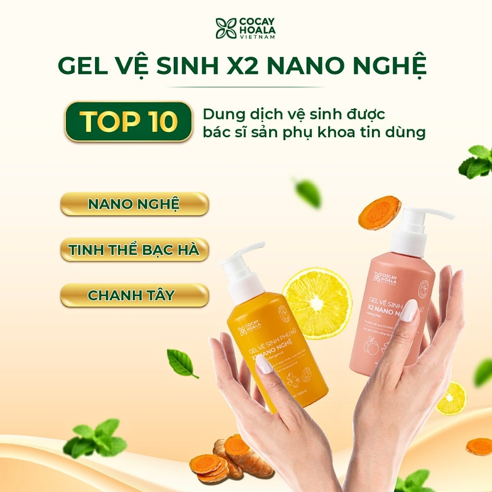 Dung Dịch Vệ Sinh Nữ Gel X2 Nano Nghệ Đào Cam Cocayhoala Chính Hãng Ddvs Hết Ngứa Khử Mùi Làm Hồng Se Khít Vùng Kín