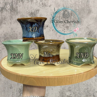 Chậu trồng sen đá, cây cảnh mini bát tràng bonsai. MNBT 2
