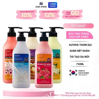 Sữa Tắm Trắng Da Cao Cấp DABO Whitening Soft MilkTinh Chất Sữa Tươi  , Trắng Da , Dưỡng da 750ml- Hàng Chính Hãng