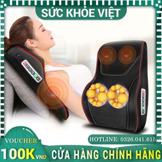 Gối Massage Cổ Vai Gáy, Máy Mát Xa Lưng Hồng Ngoại Trị Liệu 16 Bi Beame BM-L16, Rung Xoay Đảo Chiều