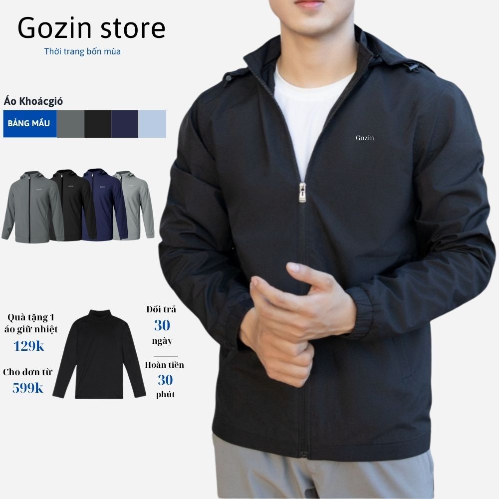 Áo khoác gió nam GOZIN.STORE cao cấp chống nước chống gió cao cấp,kháng bụi tốt,chống nắng -JA08