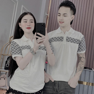 Áo POLO nam tay ngắn vải cotton co giãn 4 chiều 2 màu trắng đen form body mẫu mới cao cấp-AHFASHION