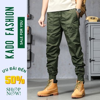 QUẦN JOGGER KAKI NAM CAO CẤP - KHÓA KÉO LƯNG CHUN