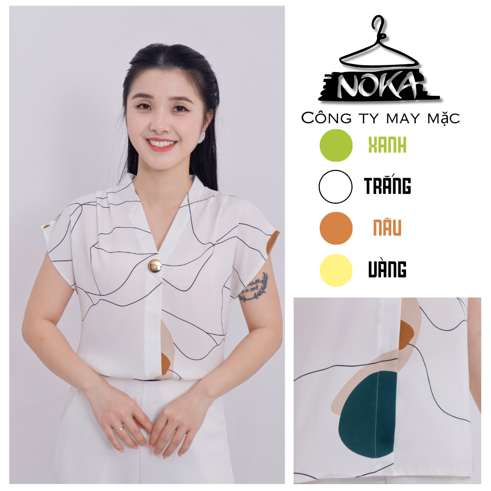 Á́o sơ mi lụa mango tay hến M22 NOKA
