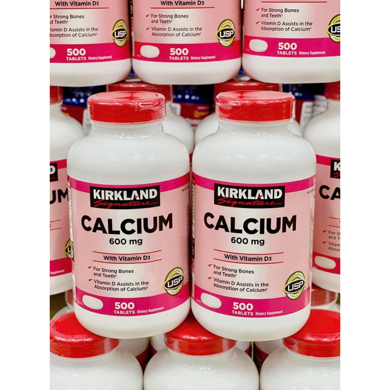 [US]Viên uống canxi KIRKLAND Calcium 600mg with Vitamin D3 (500 viên) hàng Mỹ