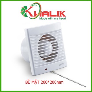 Quạt thông gió hút mùi phòng tắm, nhà vệ sinh với lỗ chờ 100*100mm và 150*150mm LAVFILL LFWW-13EK