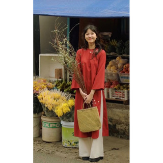✅ giỏ cói/làn cói đi chợ, đựng đồ thân thiên môi trường, đi biển, chụp ảnh. cực bền cực đẹp