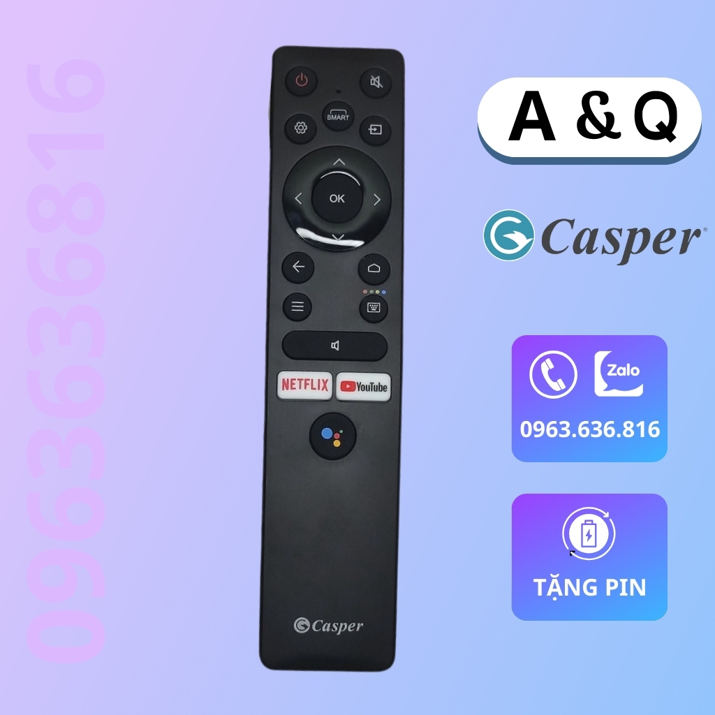Remote tivi Casper - Điều khiển tivi Casper giọng nói hàng mới chính hãng
