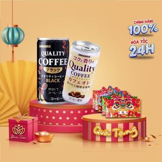 Cà phê sữa/đen Sangaria Quality Coffee lon 185g nội địa Nhật Bản