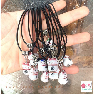 Dây chuyền mèo gốm sứ nhỏ
