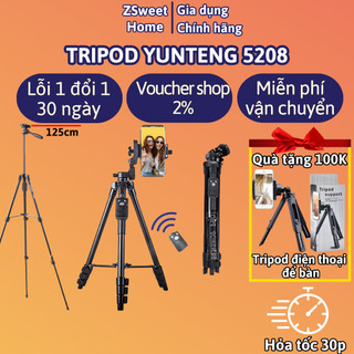 Tripod, gậy chụp ảnh 3 chân Yunteng có tích hợp remote bluetooth quay phim chụp ảnh từ xa, tripod điện thoại, máy ảnh