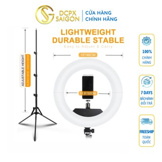 Đèn Livestream Size 45cm, Đèn Make Up, Phun Xăm - đèn live stream Loại Cao Cấp Có Gương | dcpxhoanganh