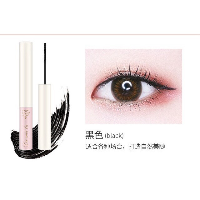 Mascara Lameila, chuốt mi đầu nhỏ uốn cong kéo dài mi lâu trôi màu đen nội địa trung D77 Sammi beauty