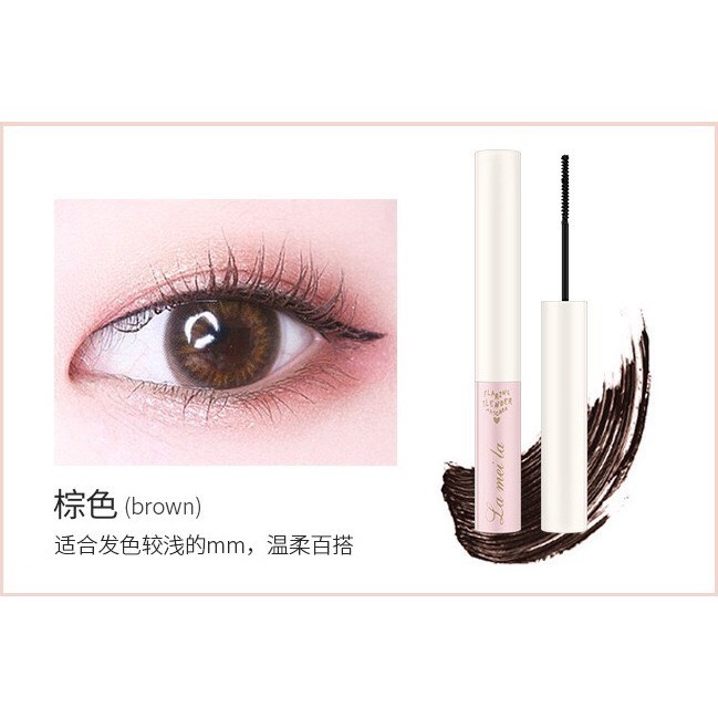 Mascara Lameila, chuốt mi đầu nhỏ uốn cong kéo dài mi lâu trôi màu đen nội địa trung D77 Sammi beauty